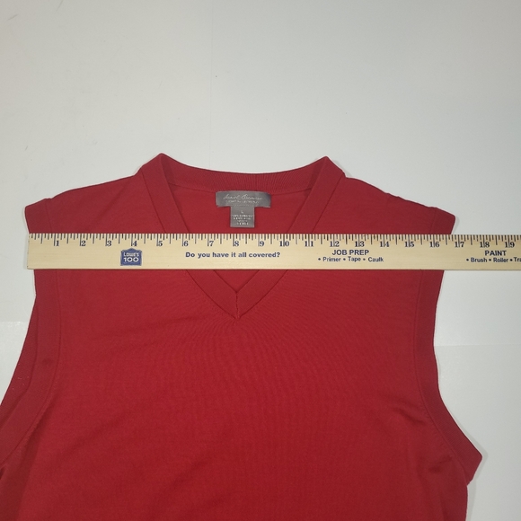 Daniel Cremieux Men's Large red vneck vest morino wool - Picture 6 of 12